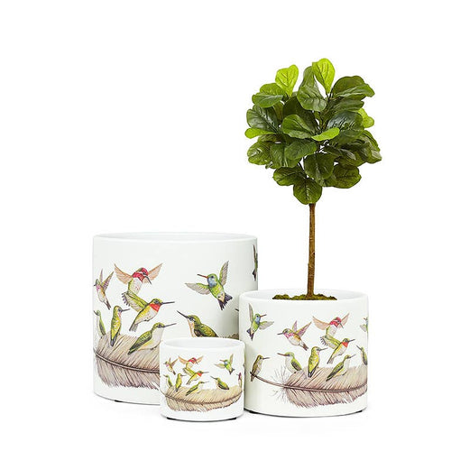 Sm Hummingbirds Planter-4.5"D