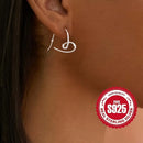 Sterling Silver Twisted Heart Loop Earrings