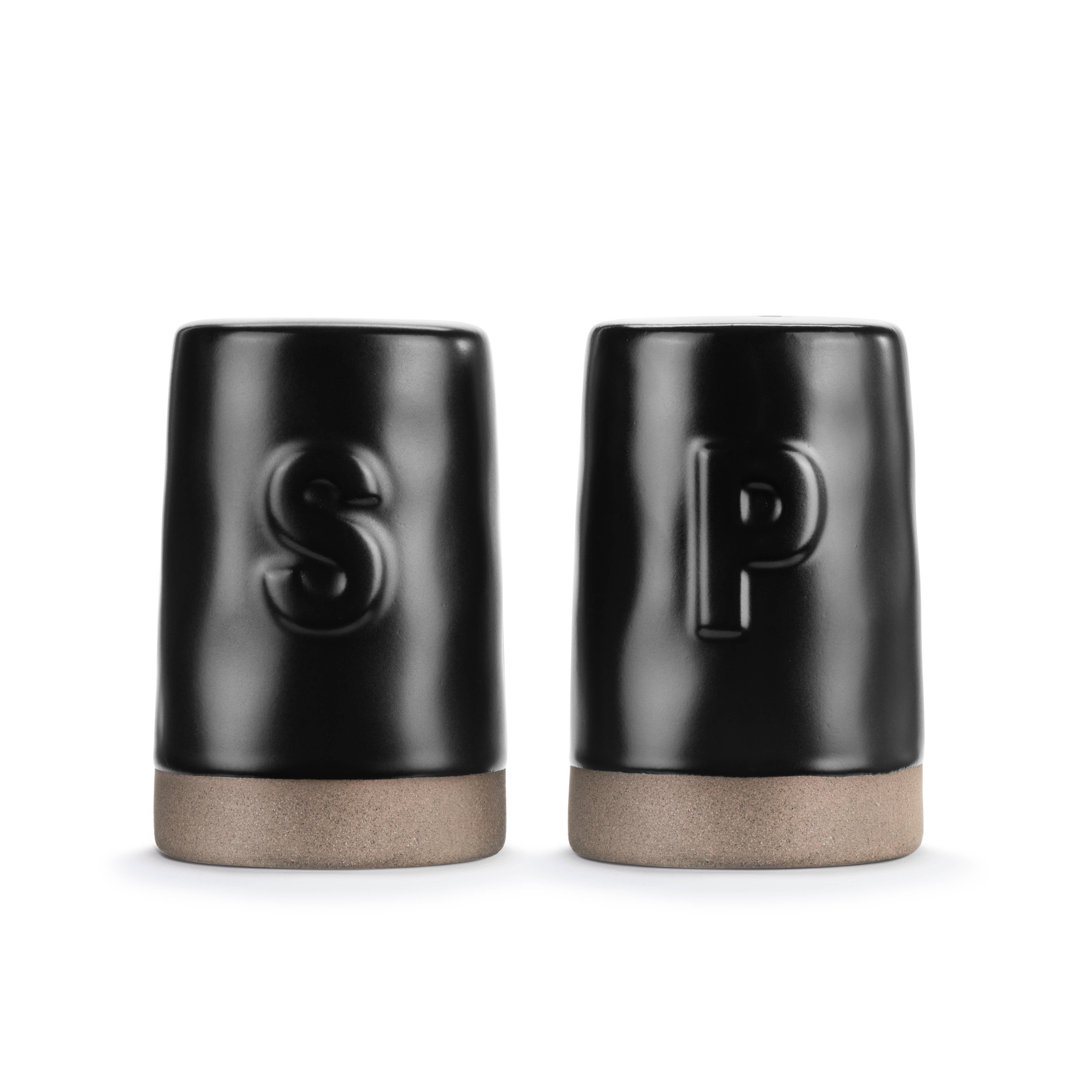 Black Gather Round Salt & Pepper - Set of 2