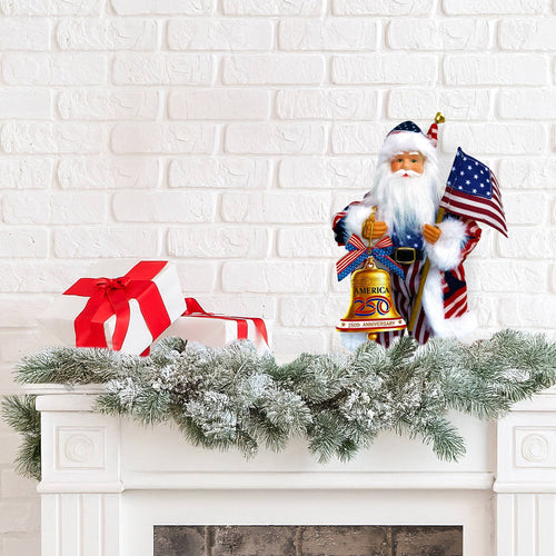 9" America's 250th Celebration Santa