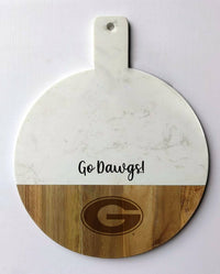 Georgia Spirit Marble and Wood Charcuterie Board