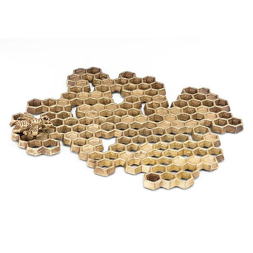 Honeycomb Trivet with Bee-8.5"L-4293