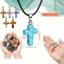 Natural Stone Cross Pendent Necklaces