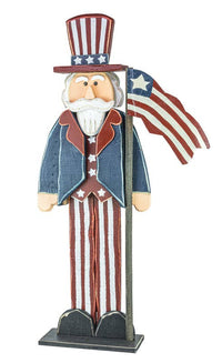 Americana Uncle Sam Stander with Flag
