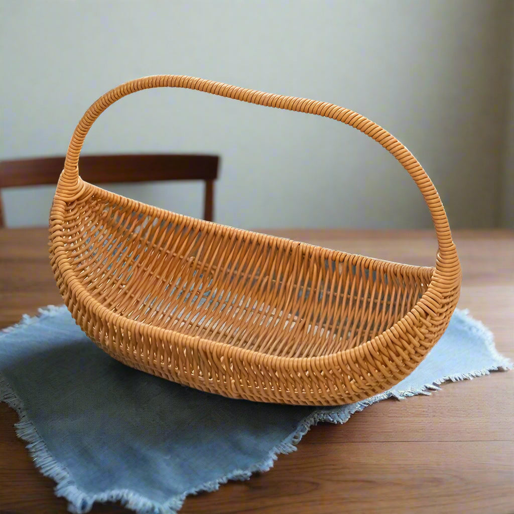 Faux Rattan Basket