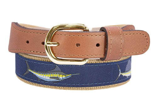 Billfish Slam Men's Woven Ribbon Belt