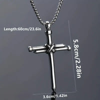 Stainless Steel Cross Pendant Necklace