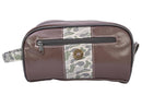 Shot Shell Brown Pebble Old School Camo Men's Toiletry Dopp Bag.