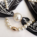 Pearl Magnetic Skinny Silk Neck Scarf_CWASC03931