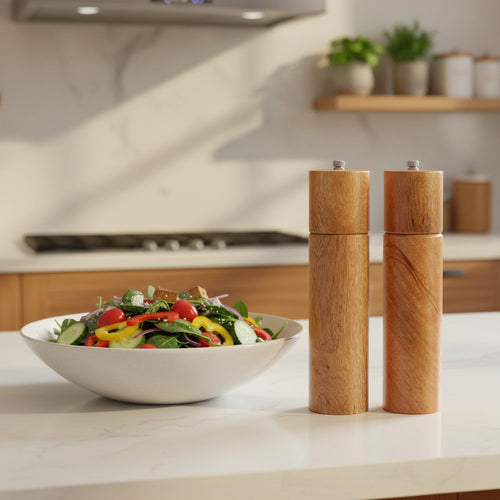 Artisan Wood Natural Mango Salt & Pepper Mill Set of 2