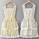 Floral Lace Trim Kitchen Apron for Women_CWMM6594