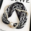 Pearl Magnetic Skinny Silk Neck Scarf_CWASC03931