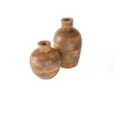 Artisan Wood 6x6x7.5 Natural Mango Wood Vase