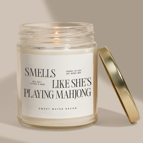 *NEW* Smells Like She's Playing Mahjong 9 oz Soy Candle