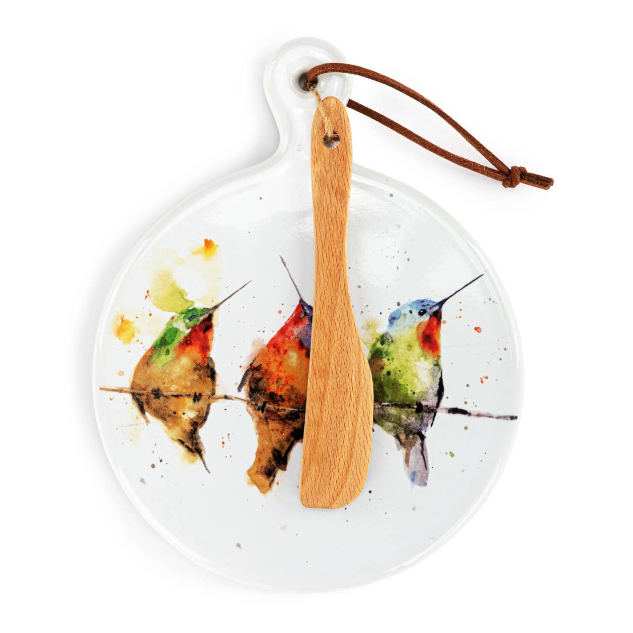 Hummers on a Wire Mini Ceramic Serving Board