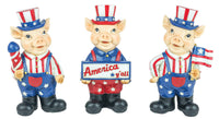 Star Spangled Piggy Tabletop 3 Asst