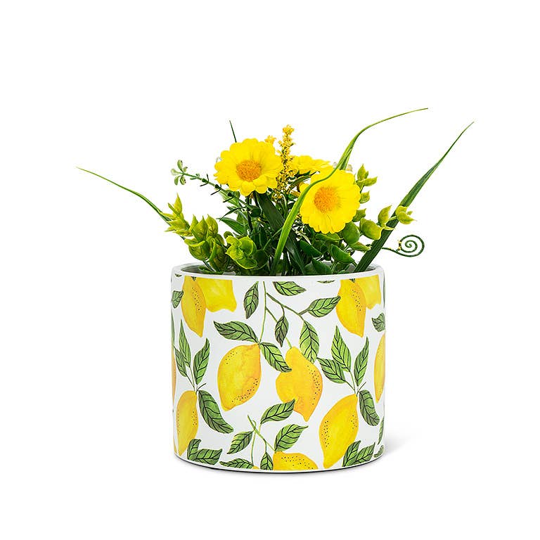 Sm Birds on Wire Planter-4.5" D