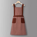 Houndstooth /Solid Color Waterproof Work Apron_CWMM6792