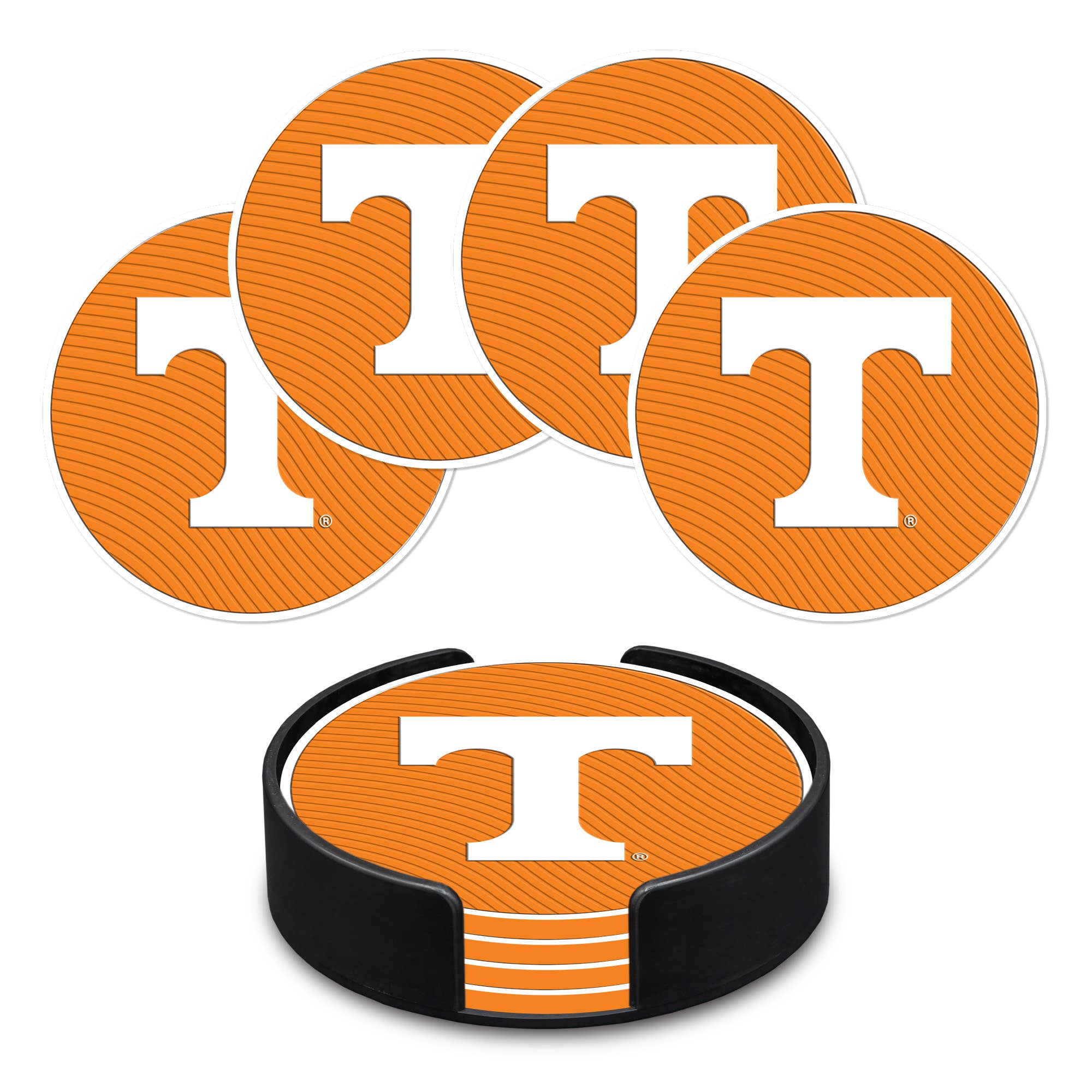 TENNESSEE UNIVERSITY  4" MOLDED PVC COASTER 4-PACK