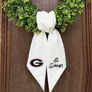 Georgia Printed Logo Wreath Sash