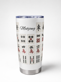 Mahjong Tumbler-White Tiles