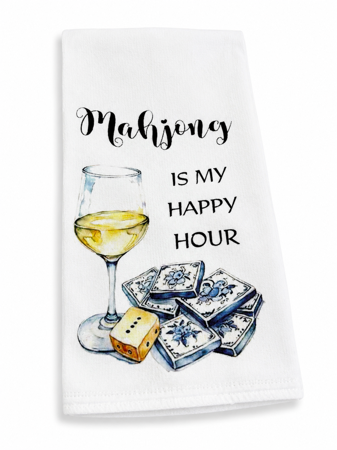 Mahjong Is My Happy Hour Kitchen Towel