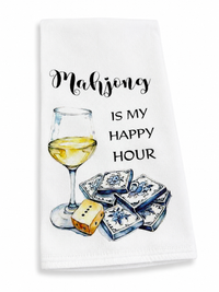Mahjong Is My Happy Hour Kitchen Towel