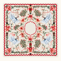 Mahjong Mat-Nutcrackers, Angels and Poinsettias Mahjong Mat