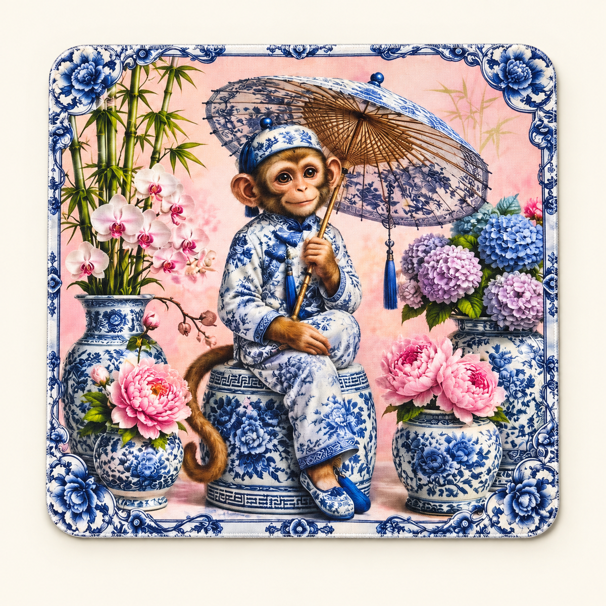 Mahjong Mat-Shady Monkey