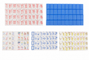 Mahjong Tile Set 160pc Blue Stripe