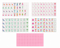 Mahjong Tile Set 160pc Pink W/Dice