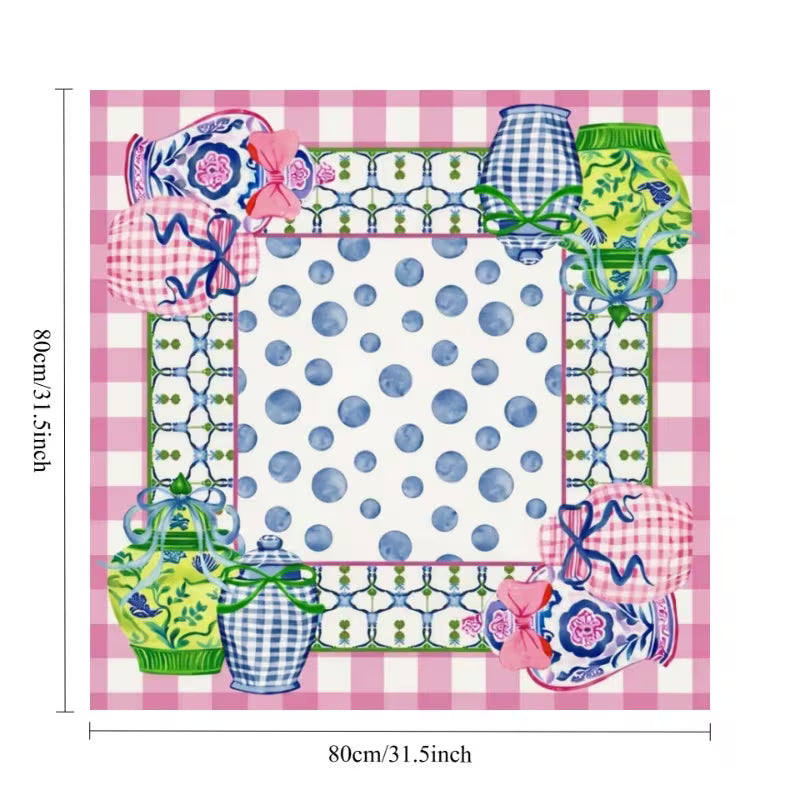 Bows and Dots Mahjong Mat