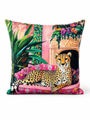 Pink Jungle Cheetah Throw Pillow