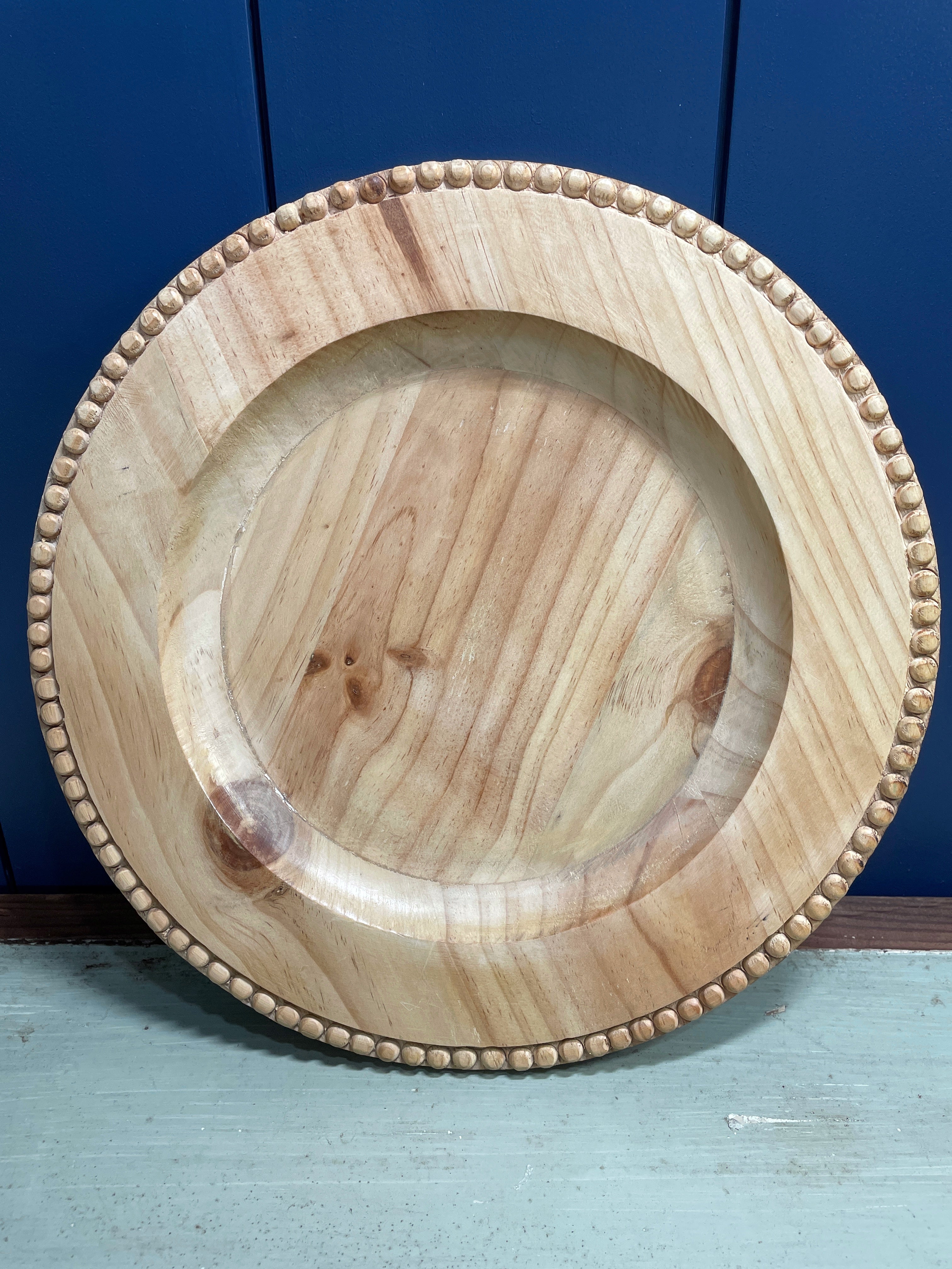 Beaded Mango Wood Platter