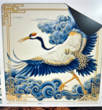 Mahjong Mat- Blue Majestic Crane