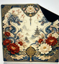 Mahjong Mat-Majestic Dragons Blue