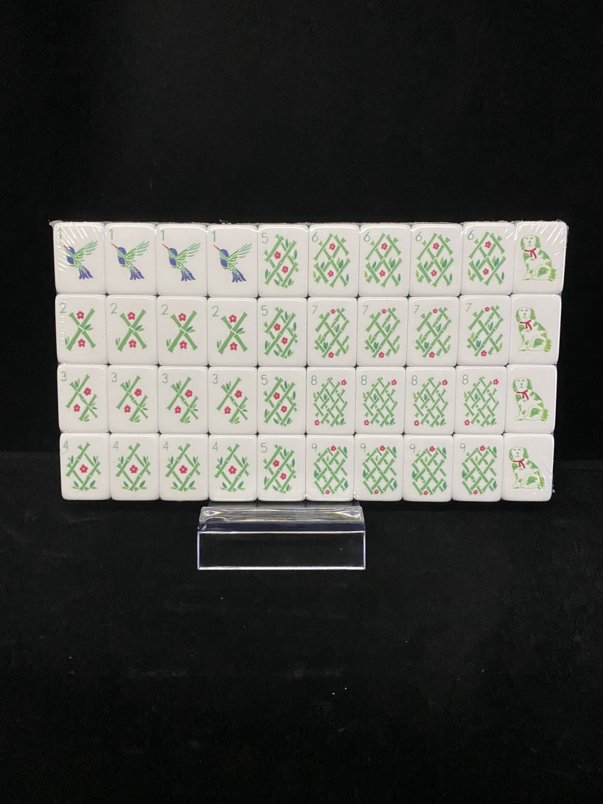Mahjong Tiles Set - Hummingbirds & Puppy Dogs