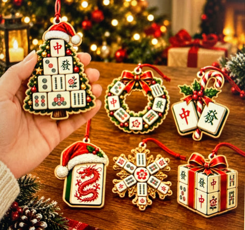 Mahjong Classic 6pc Ornament Set
