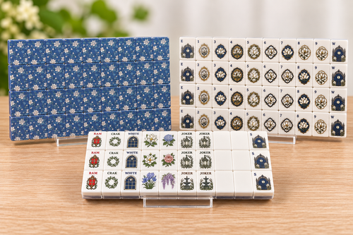 Mahjong Tiles Set - Clear Blue Lotus (Copy)