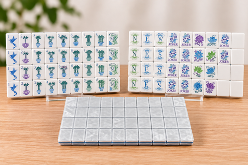 Mahjong Tiles Set - Grey Transparent Koi Jokers