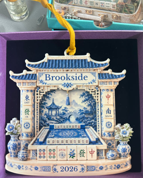 Brookside Mahjong - Pagoda Acrylic Ornament (Lg)