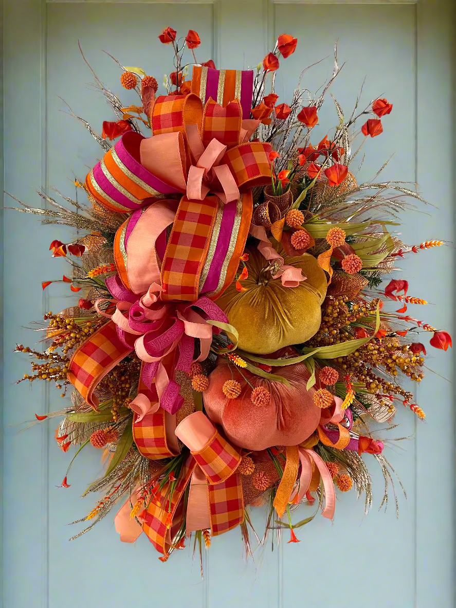 "Pumpkins & Petals" Wreath XL