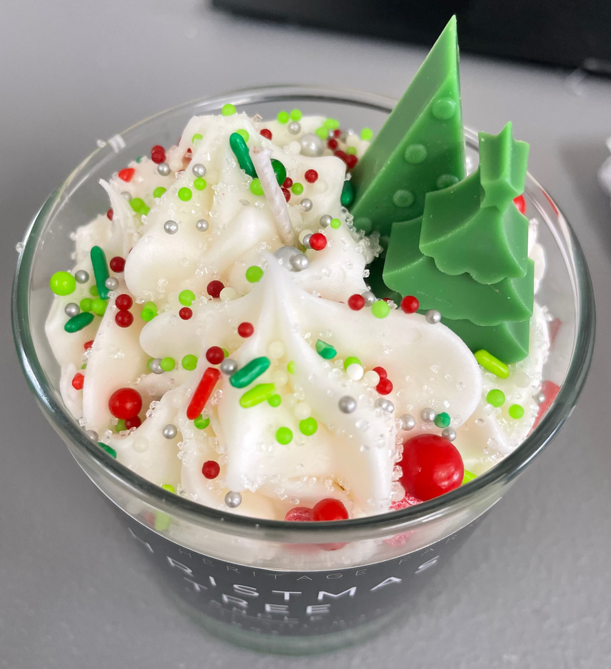 Christmas Tree Dessert Candle