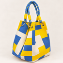 Yellow, Blue & Ivory Bucket Purse