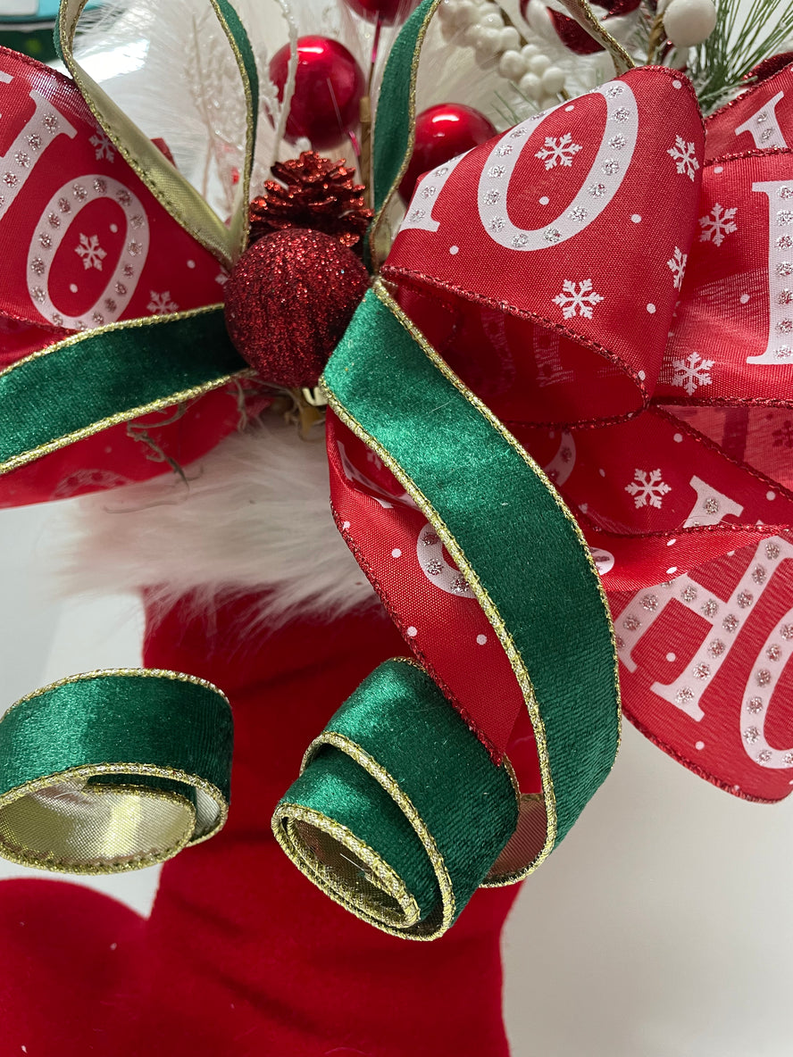 Santa's Boot Holiday Centerpiece