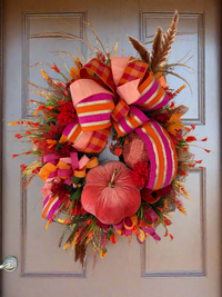 "Pumpkins and Petals" Wreath- L