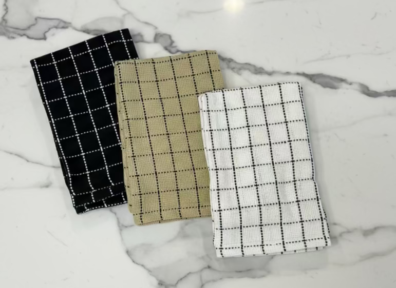 Black, White, Neutral Kitchen Towel and Cloth Sets