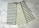 Green and Teal Kitchen Towels, set of 3