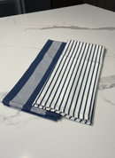 Navy and White Kitchen Towels, set of 2