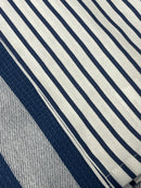 Navy and White Kitchen Towels, set of 2